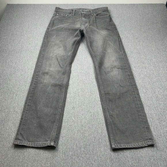 Levis 505 Gray Jeans Mens 30x30 Regular Straight Leg Pants Classic Denim - Picture 4 of 15